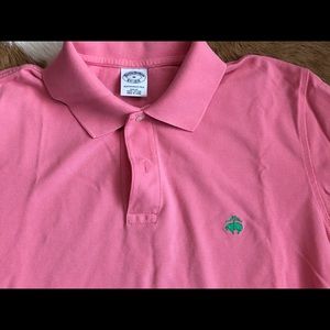 Brooks Bros Polo - Pink with Green Fleece